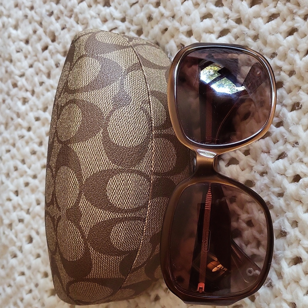 COACH FRAMES ONLY! Brown Oversized Sunglass Frames.